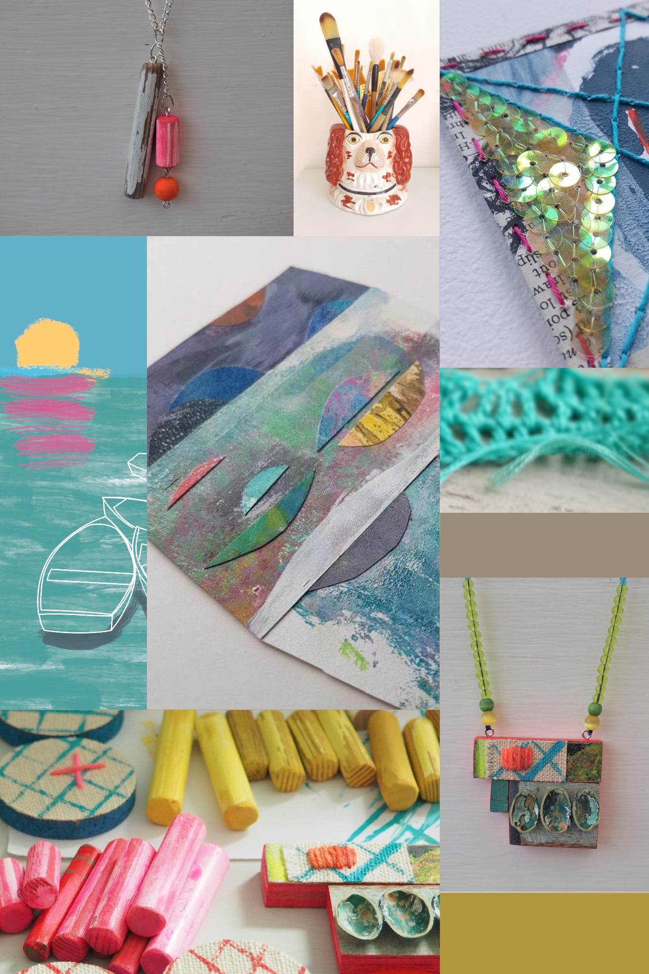 Photo mosaic header image for Julia Laing Studio created with Canva