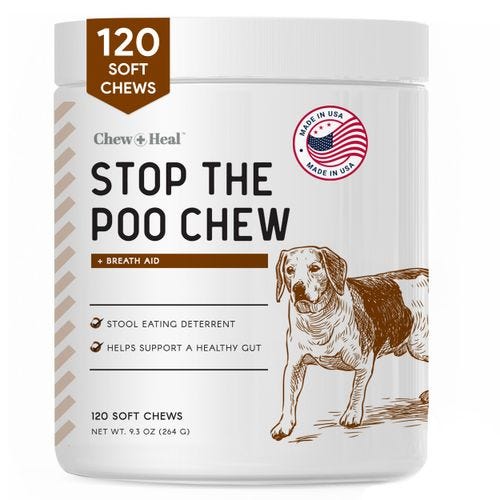 Stool Eating Deterrent for Dogs, No Poop Eating Coprophagia Treatment for Dogs - 120 Soft Chews - Stop The Poo Chew Dog Tr...