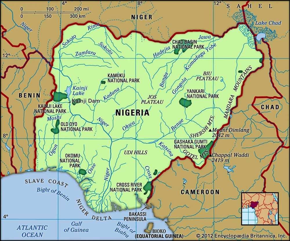 map nigeria east west independence