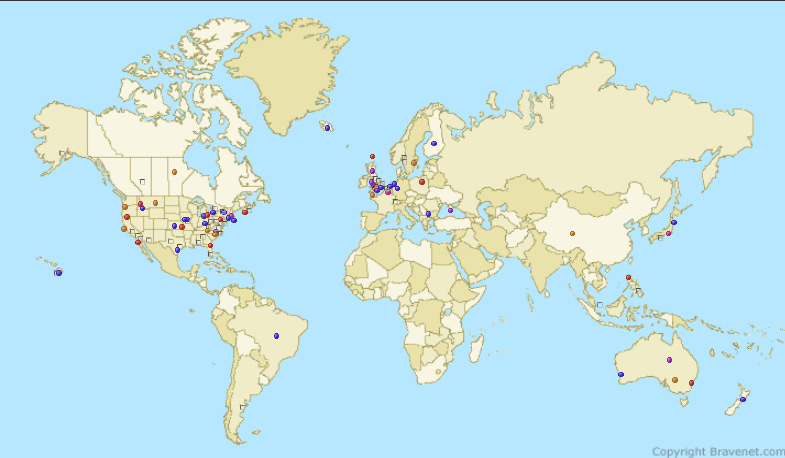 This guest map allowed users to add a pin to their location, to show the readership of Marills World