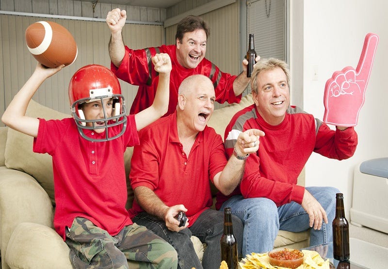 nfl super fans celebrating eagles win