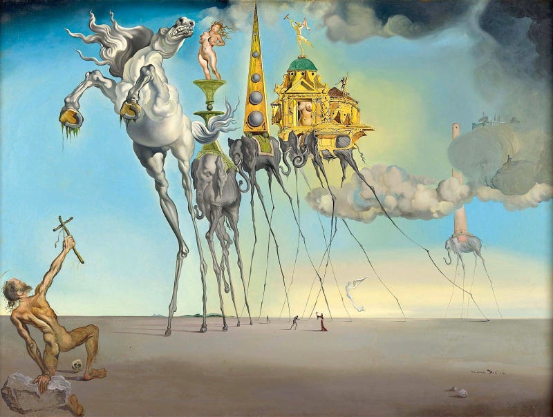 La tentación de San Antonio - Salvador Dalí - Historia Arte (HA!)