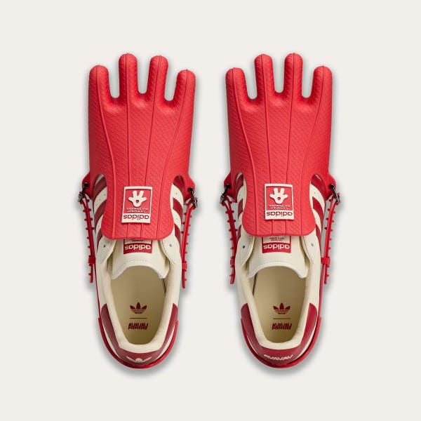 Red adidas by Avavav Superfinger Superstar Shoes