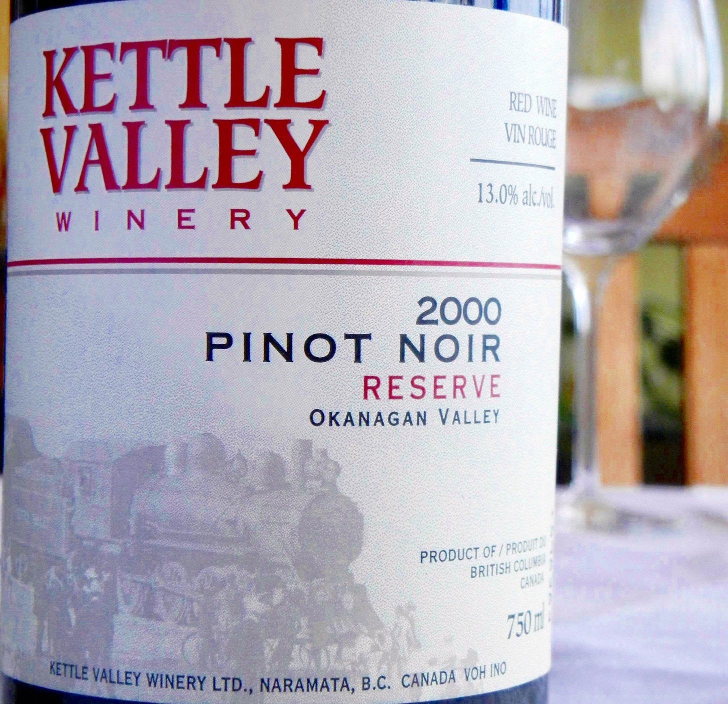 Kettle Valley Reserve Pinot Noir 2000 Label - BC Pinot Noir Tasting Review 25 