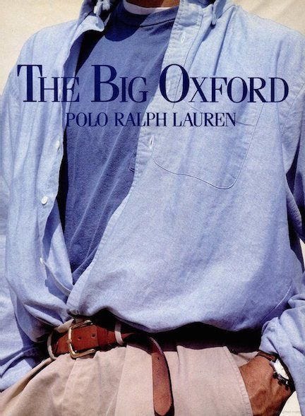 Advertisement, 1991, from #Polo #RalphLauren #TheBigOxford | Oxford shirt  men, Ralph lauren style, Big shirt