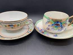 Vintage Imperfect Tea Cups Set of Two Broken Tea Cups - Etsy