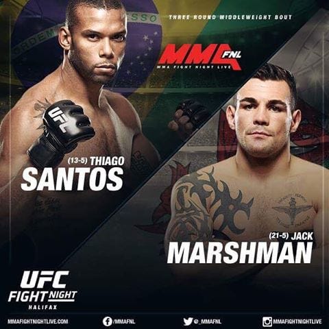 Thiago Santos versus Jack Marshman mma