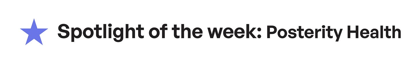Banner reading " Spotlight of the week: Posterity Health"