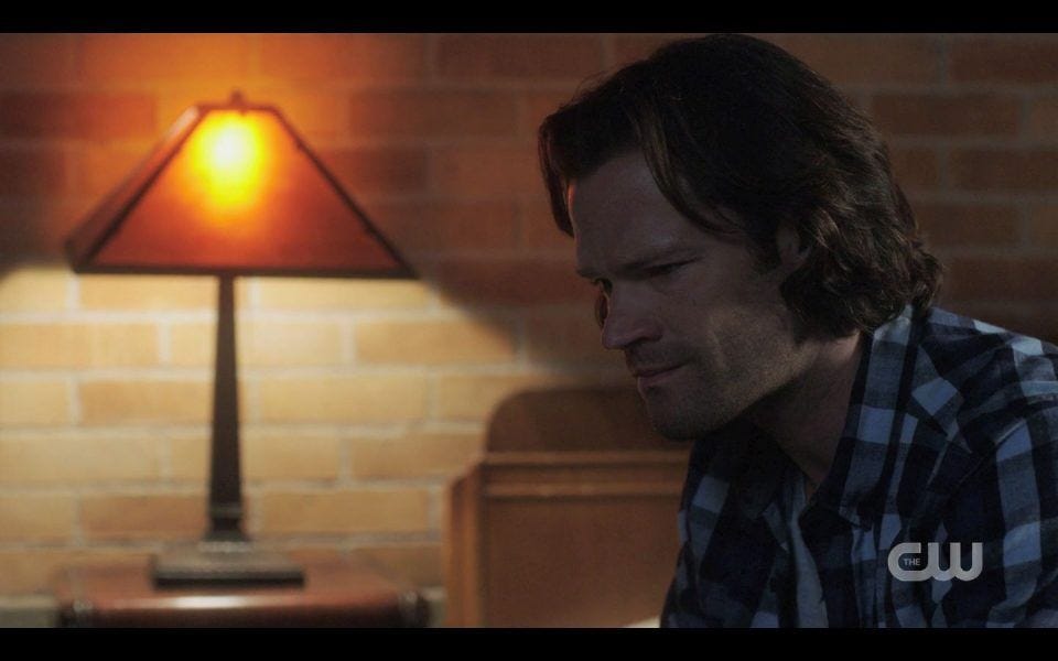 Sam Winchester upset over rowena SPN rupture