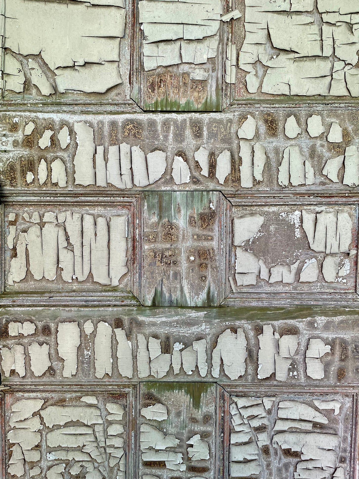 abstract art photo of door peeling paint