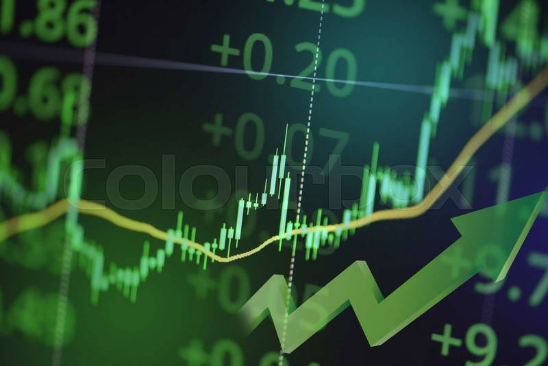 Stock market graph trading analysis investment financial, st | Colourbox