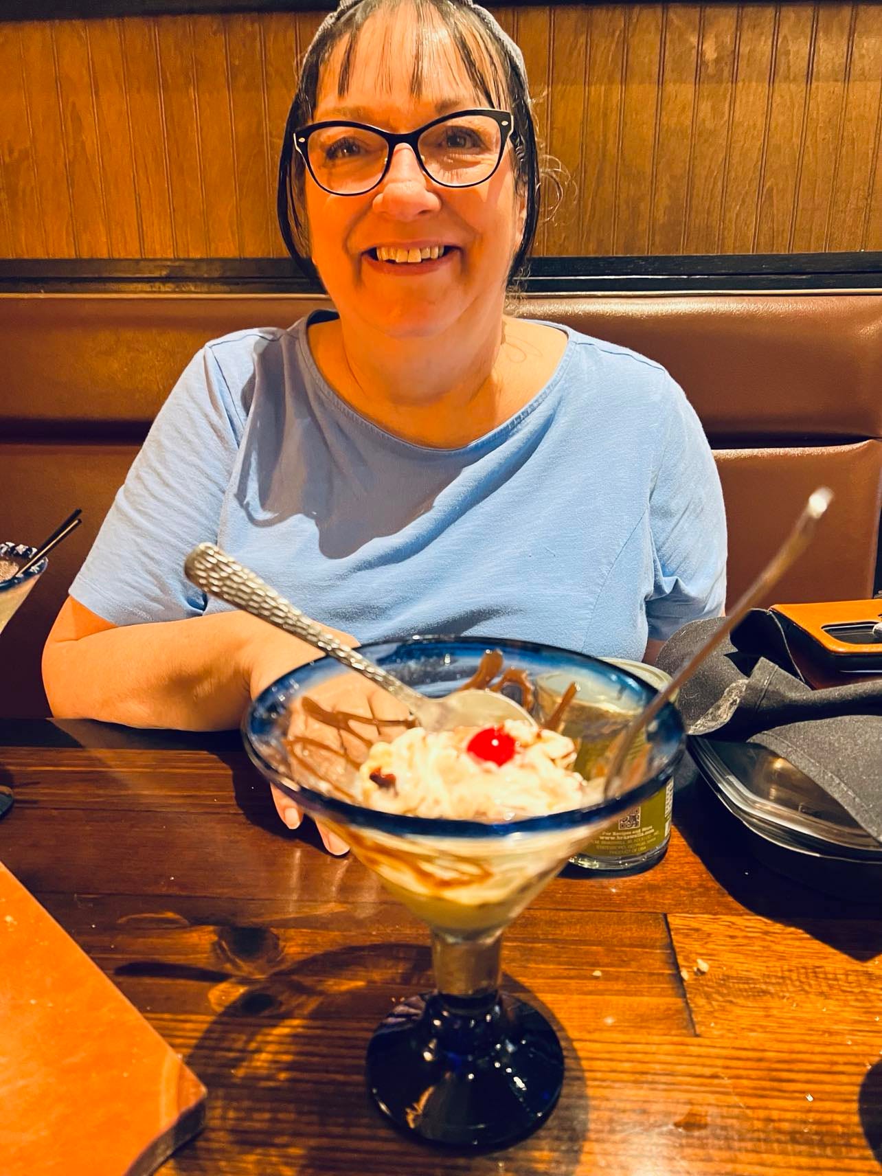 My 62nd birthday eating icecream