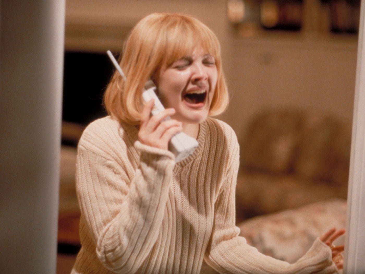 Scream movie trivia: Drew Barrymore accidentally called 911 while filming Scream. -rmrk*st | Remarkist Magazine