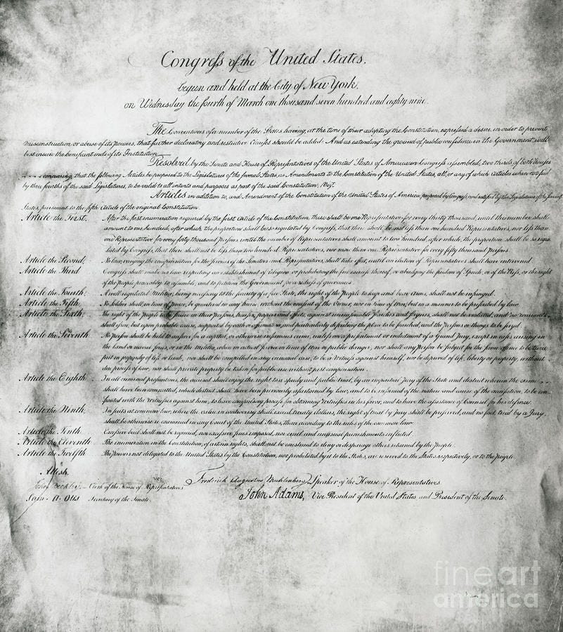 Bill Of Rights Photograph by Bettmann