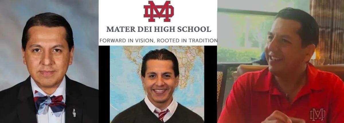 Mater Dei High School language teacher Marcos Corona has passed away