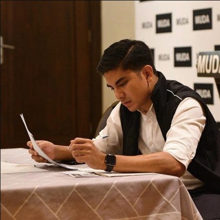 Syed Saddiq, leader du parti de la jeunesse malaisienne Syed Saddiq, leader du parti de la jeunesse malaisienne