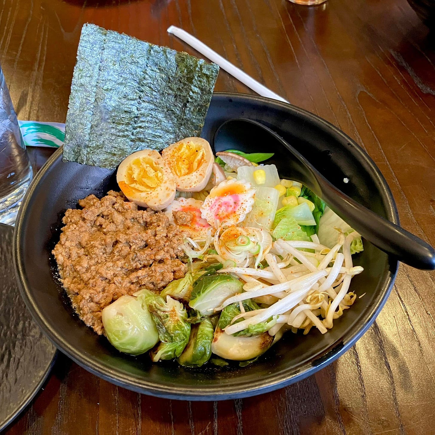 May be an image of noodles, poached egg and ramen