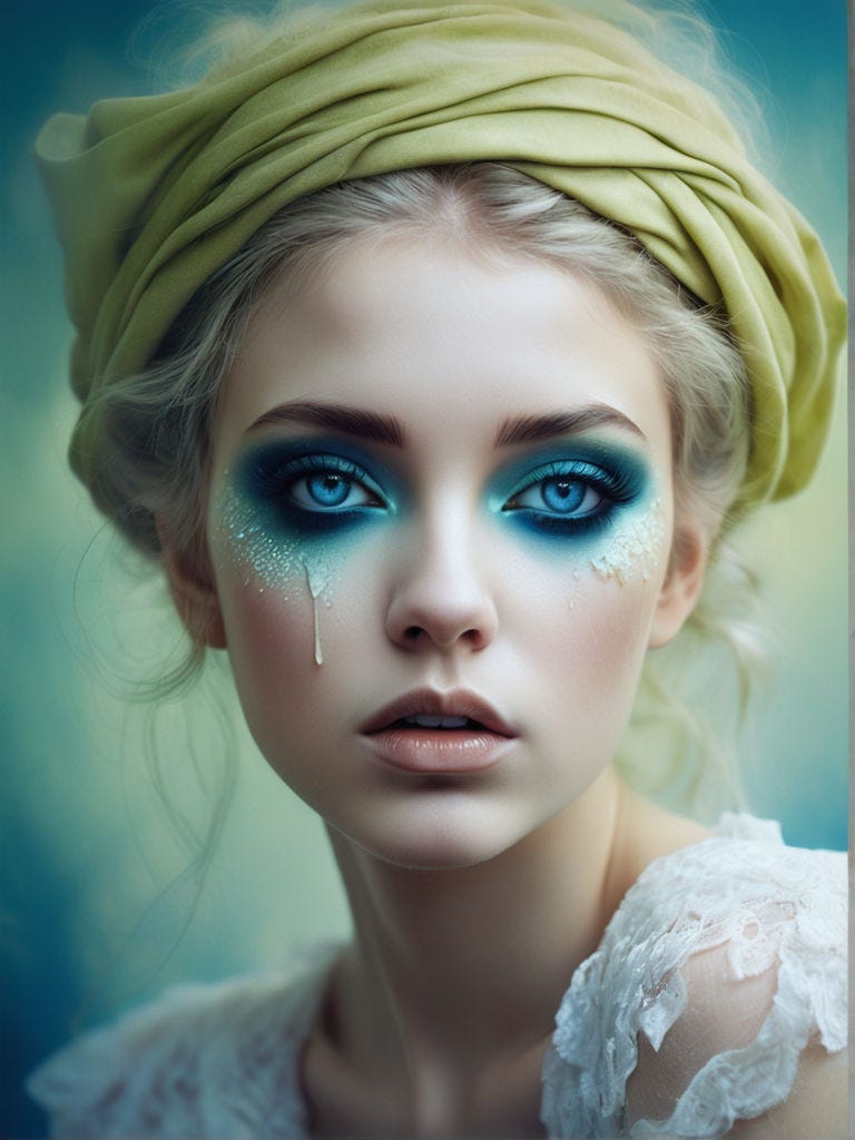 Prompt: That one Tear
by Sady Sadness �'�
beautiful, no background, soft light, fictional