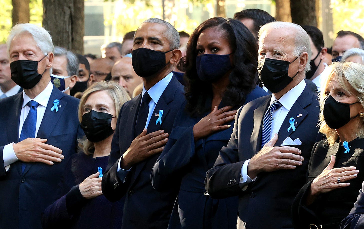 Bidens, Obamas, & Clintons Attend 9/11 Commemoration Ceremony on 20th ...