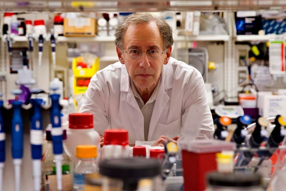 (Cambridge , MA, 04/22/15) Dr. Robert Langer at his laboratory on Wednesday,  April  22, 2015,  inside The Kock Institute at MIT, has developed a new cancer device.   Staff Photo by Matt Stone