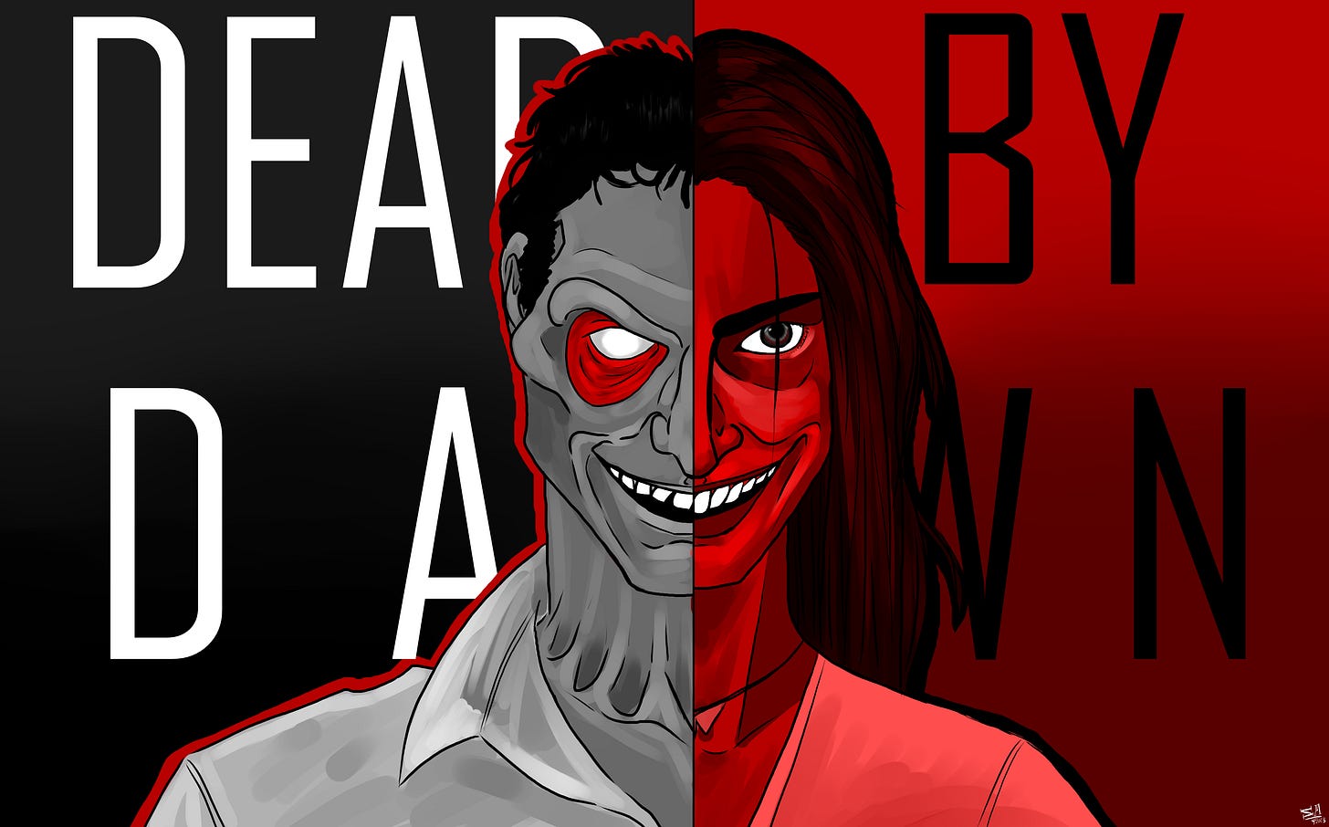 Ash Williams and Ellie from the Evil Dead franchise as Deadites.