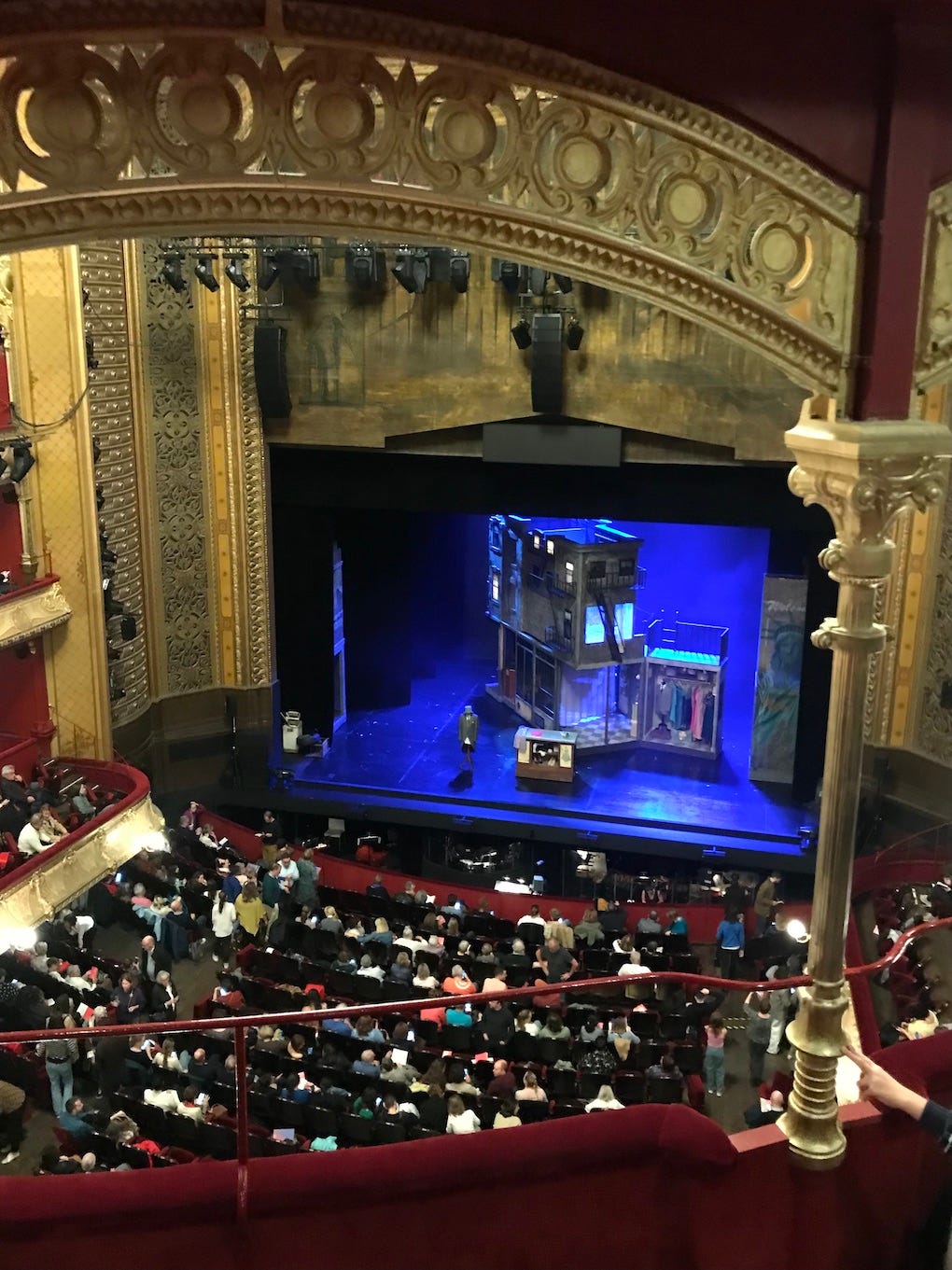 Salle à l'italienne du Théâtre du Châtelet rénovée, avec public, Paris, 2023