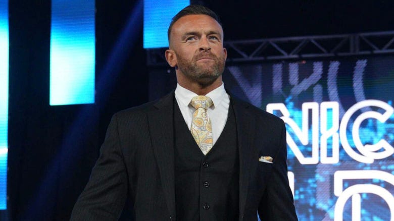 Nick Aldis walking to the ring