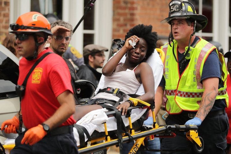 women hurt in charlottesville car driver