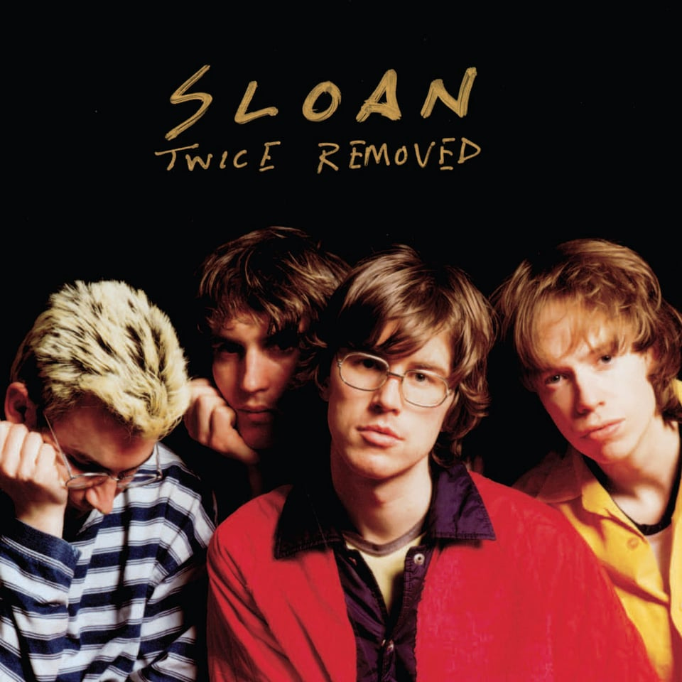 Sloan stare at the camera on Twice Removed album cover