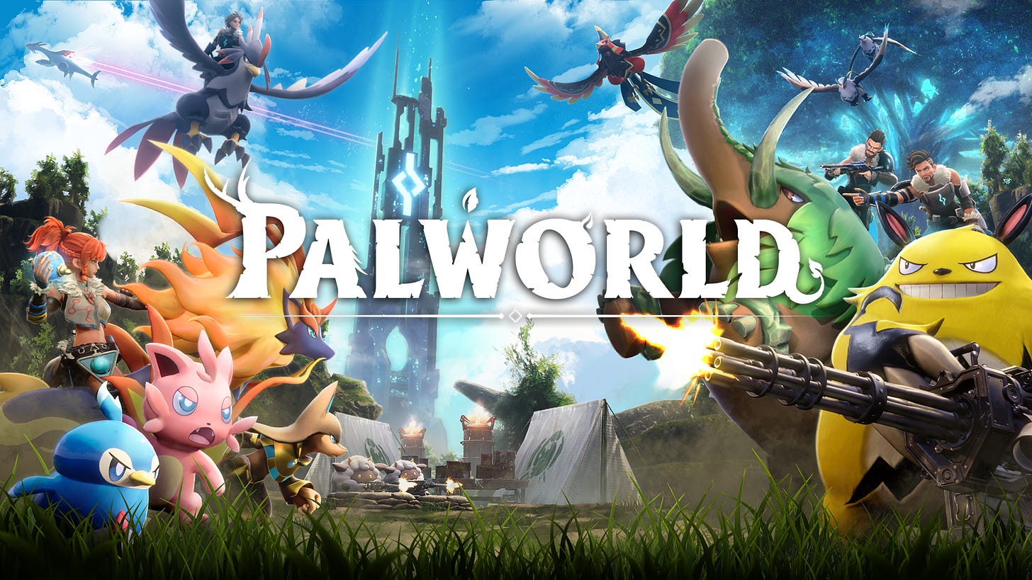 Palworld HD Wallpaper – Vibrant Video Game Background