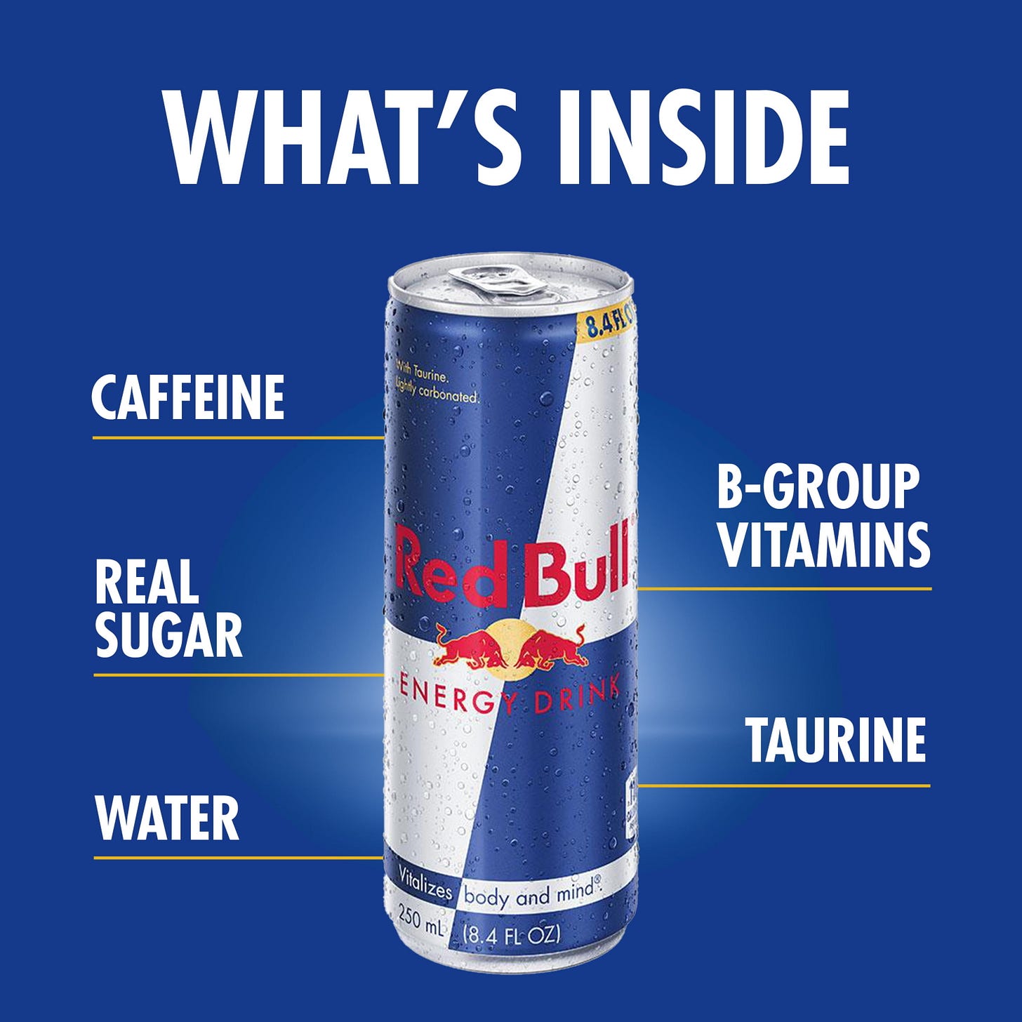 Red Bull Energy Drink, 8.4 fl oz, Pack of 24 Cans