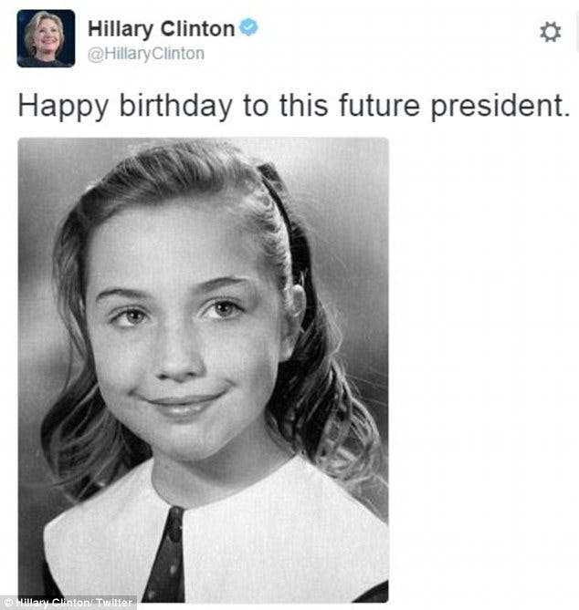 Hillary Clinton wishes happy birthday to HERSELF in bizarre Twitter ...