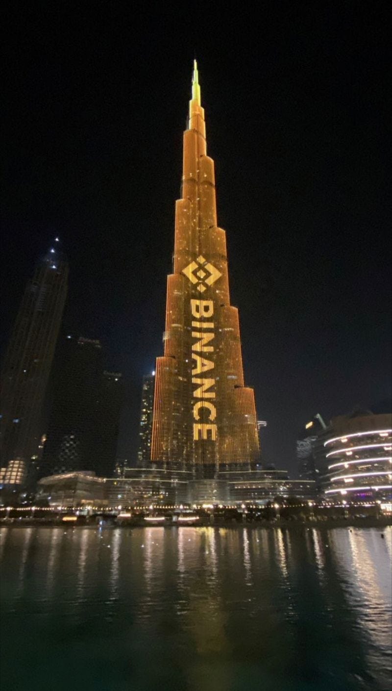 cristiano ludovisi on LinkedIn: Crypto exchange Binance uses Burj Khalifa  as an advertising platform.…