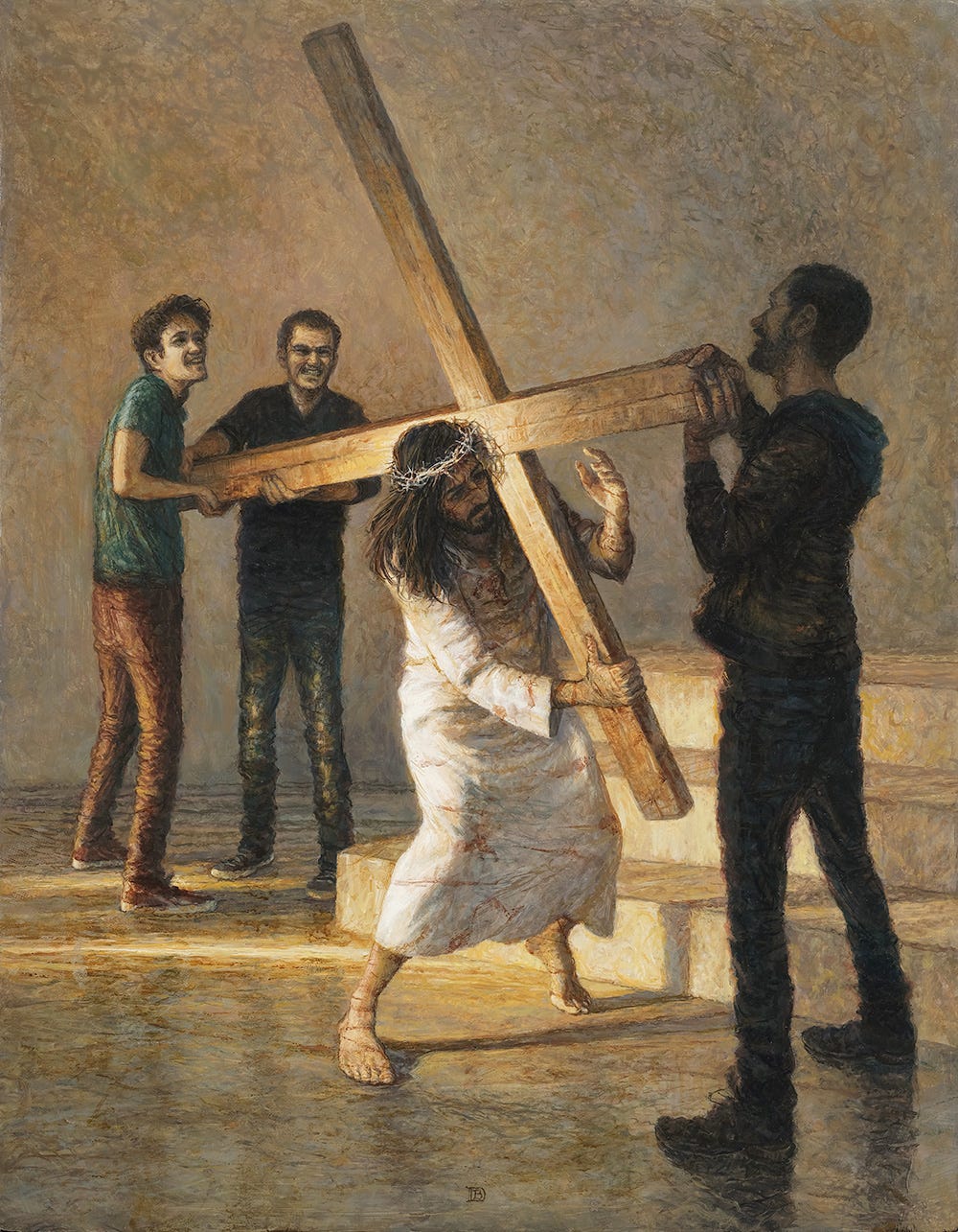 Le projet de peinture du chemin de croix par Bruno Desroche