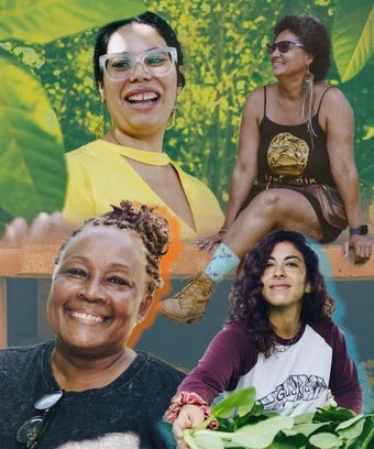 Four women in nature