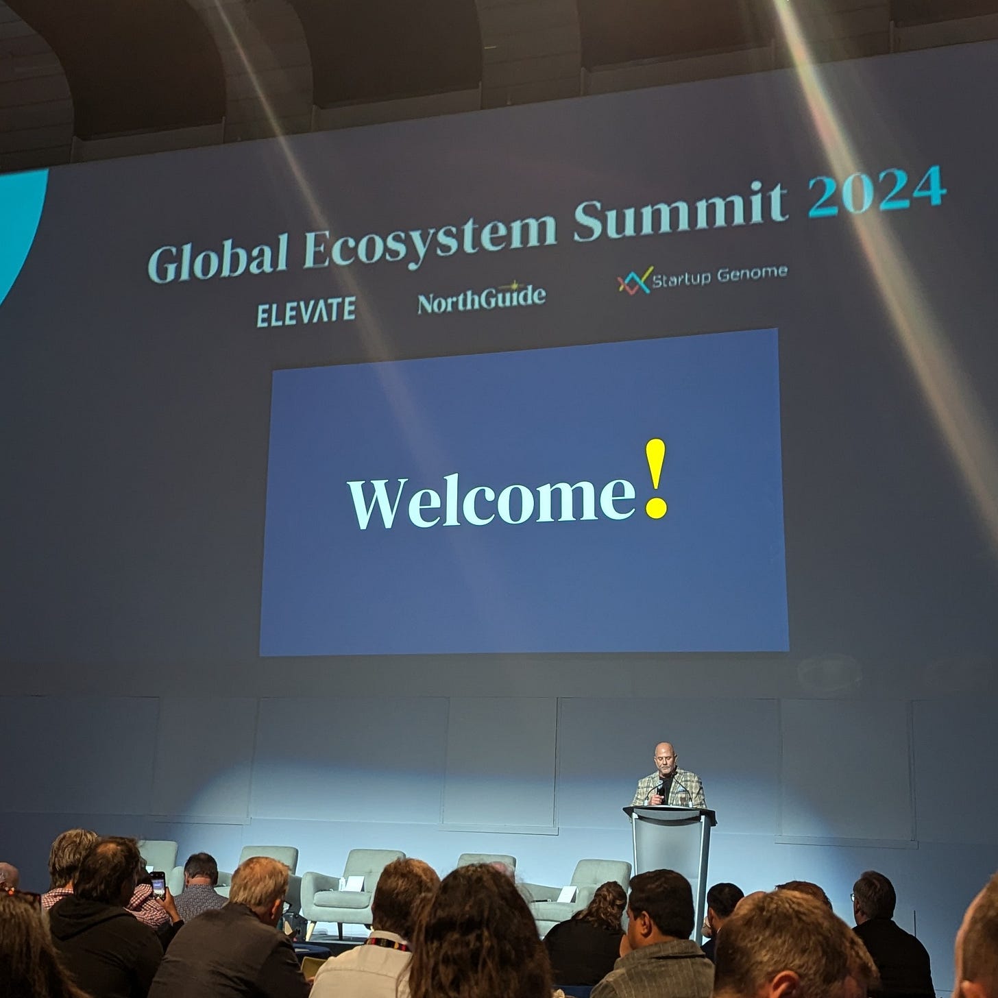 Photo of the stage at the Global Ecosystem Summit 2024.