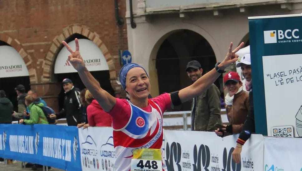 Manuela Mentegazza alla recente Laus Half Marathon