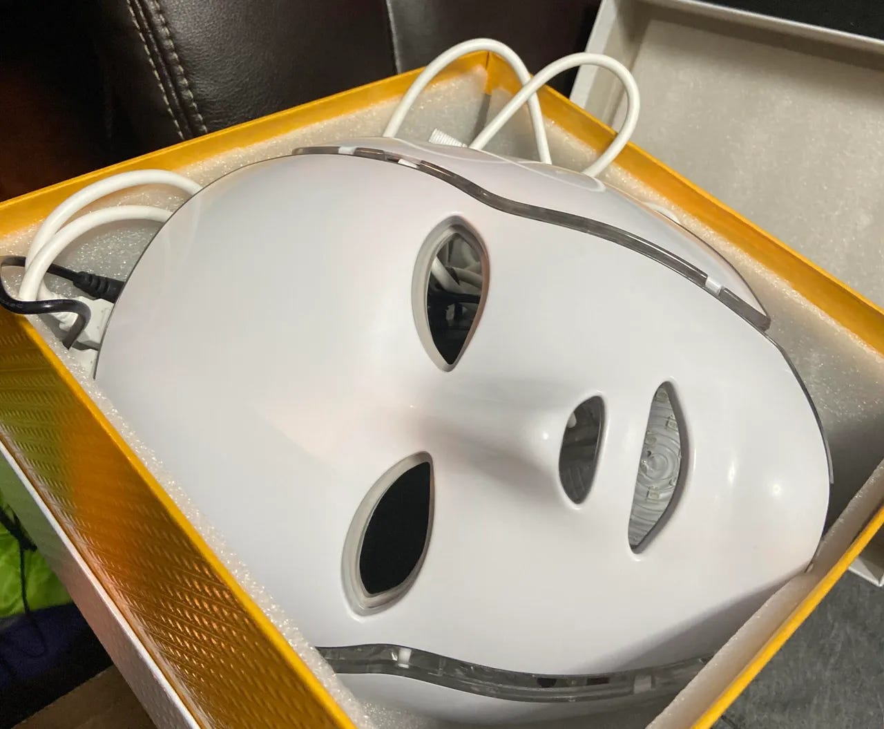 A mask in a box