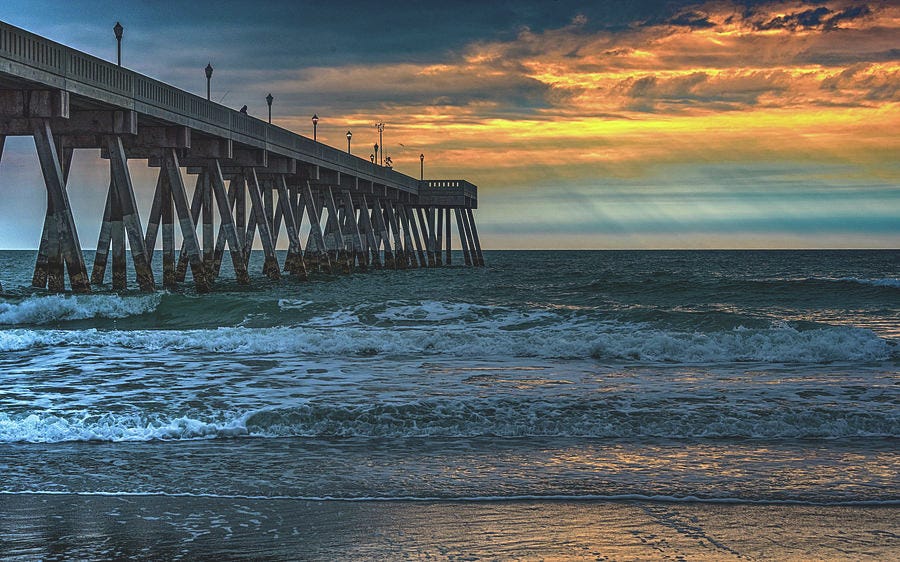 Morning Skies - Wrightsville Beach, NC Photograph by Connie Mitchell