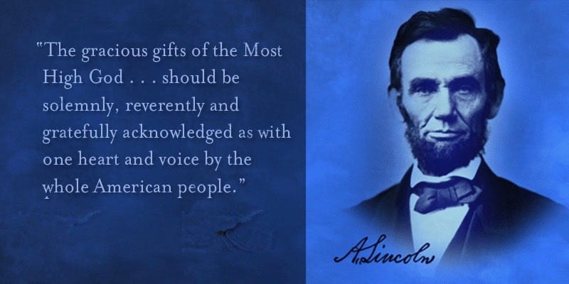 Thanksgiving Proclamation by Abraham Lincoln October 3, 1863