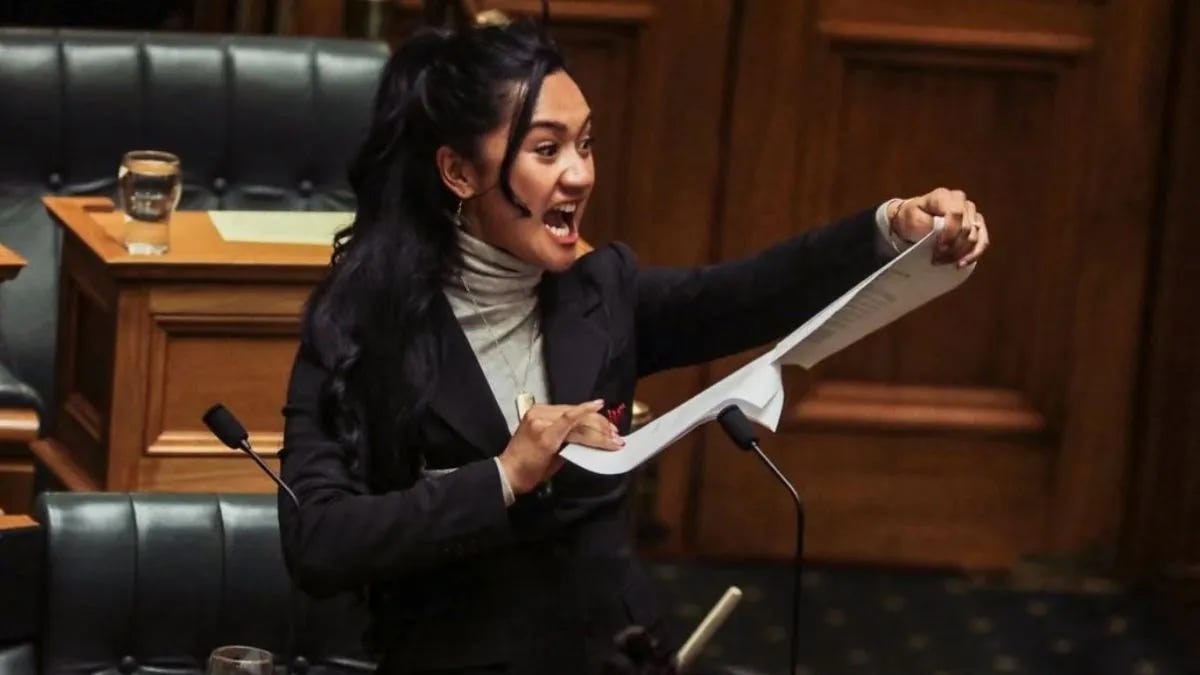 New Zealand MP Hana-Rawhiti Kareariki Maipi-Clarke in parliament ( Credits: X ) 