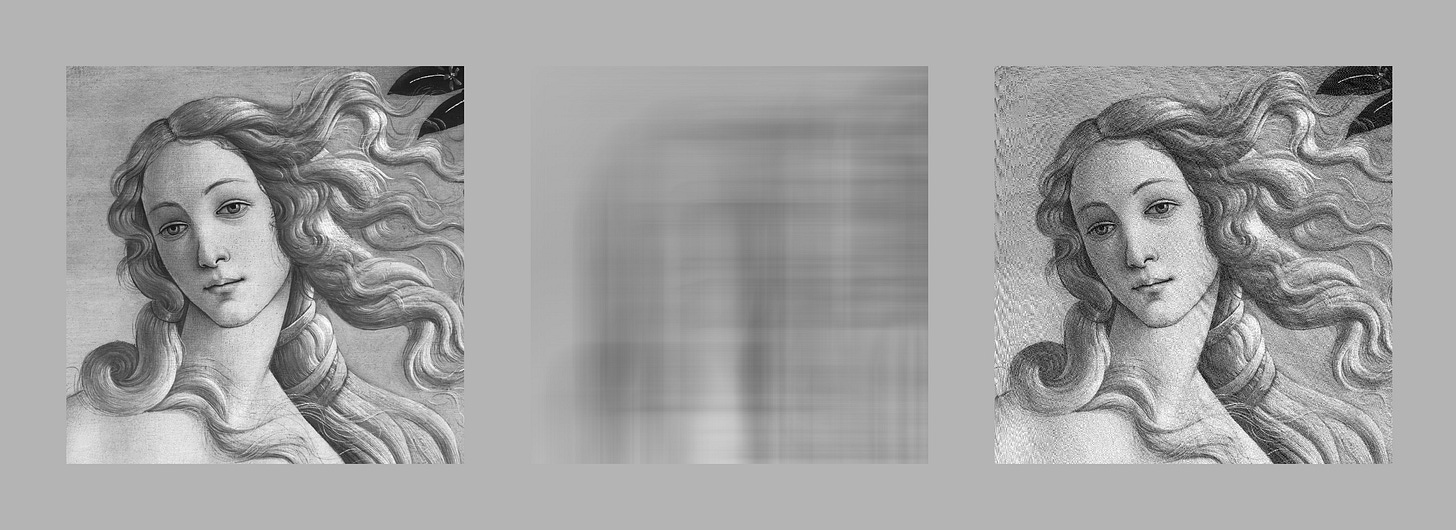 Reconstruction from a simultaneous 2D filter