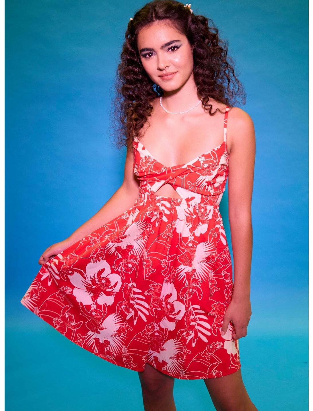 Her Universe Disney Lilo & Stitch Tropical Cutout Dress, MULTI, hi-res