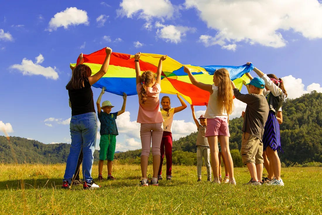 group of children playing group of children playing