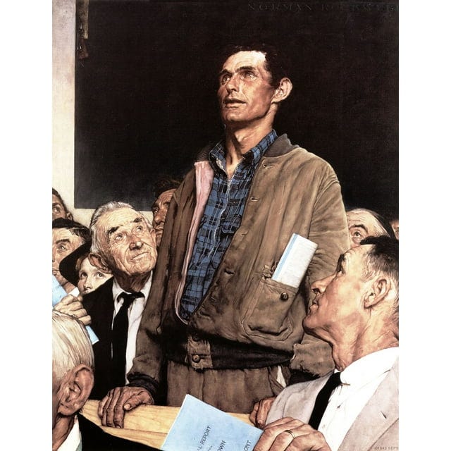 Marmont Hill Freedom Of Speech Norman Rockwell Painting Print On Canvas