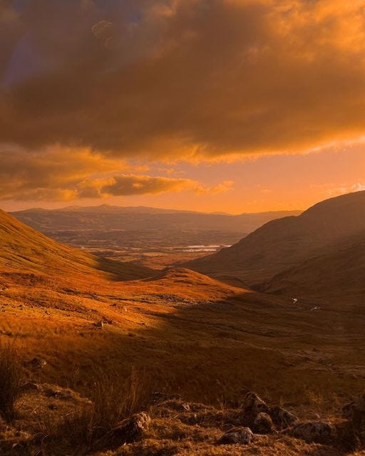 May be an image of Arthur's Seat, twilight, mountain and nature