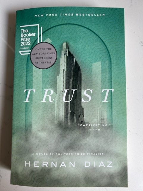 A skyscraper on the cover of Trust