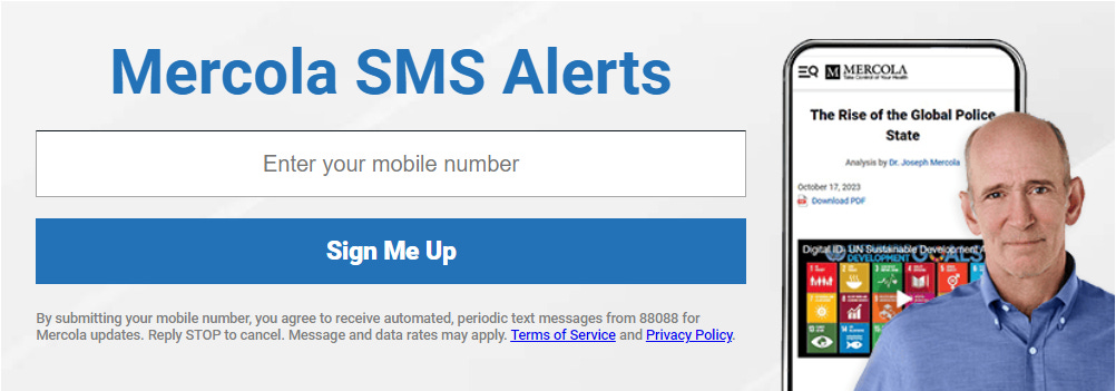 mercola SMS alerts