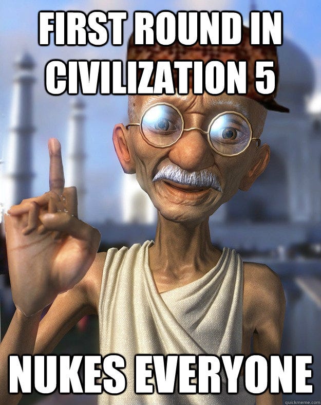 Civilization Gandhi Meme