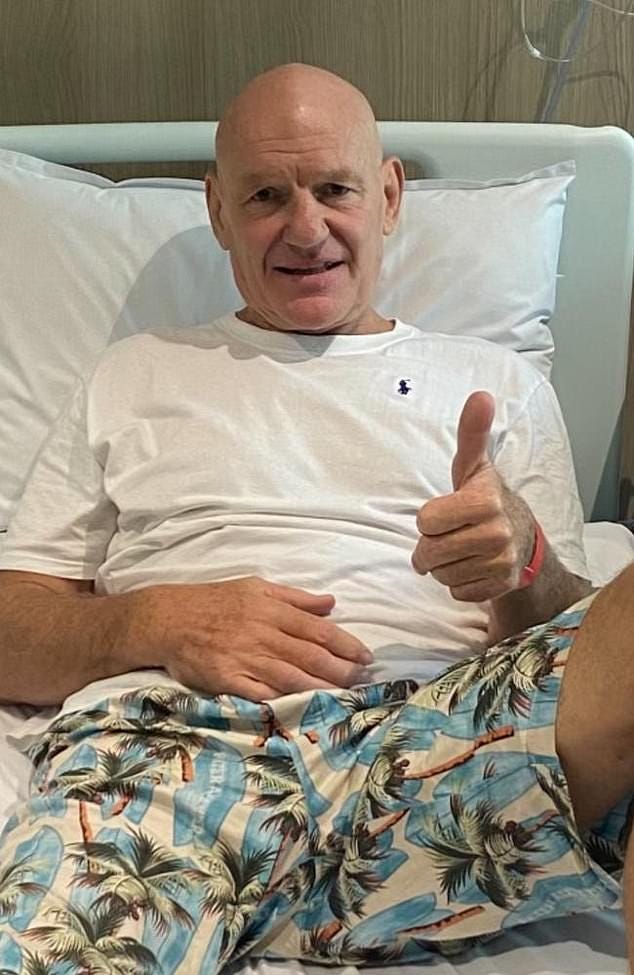 Footy legend Peter Wynn was admitted to hospital last week with 'excruciating pain'